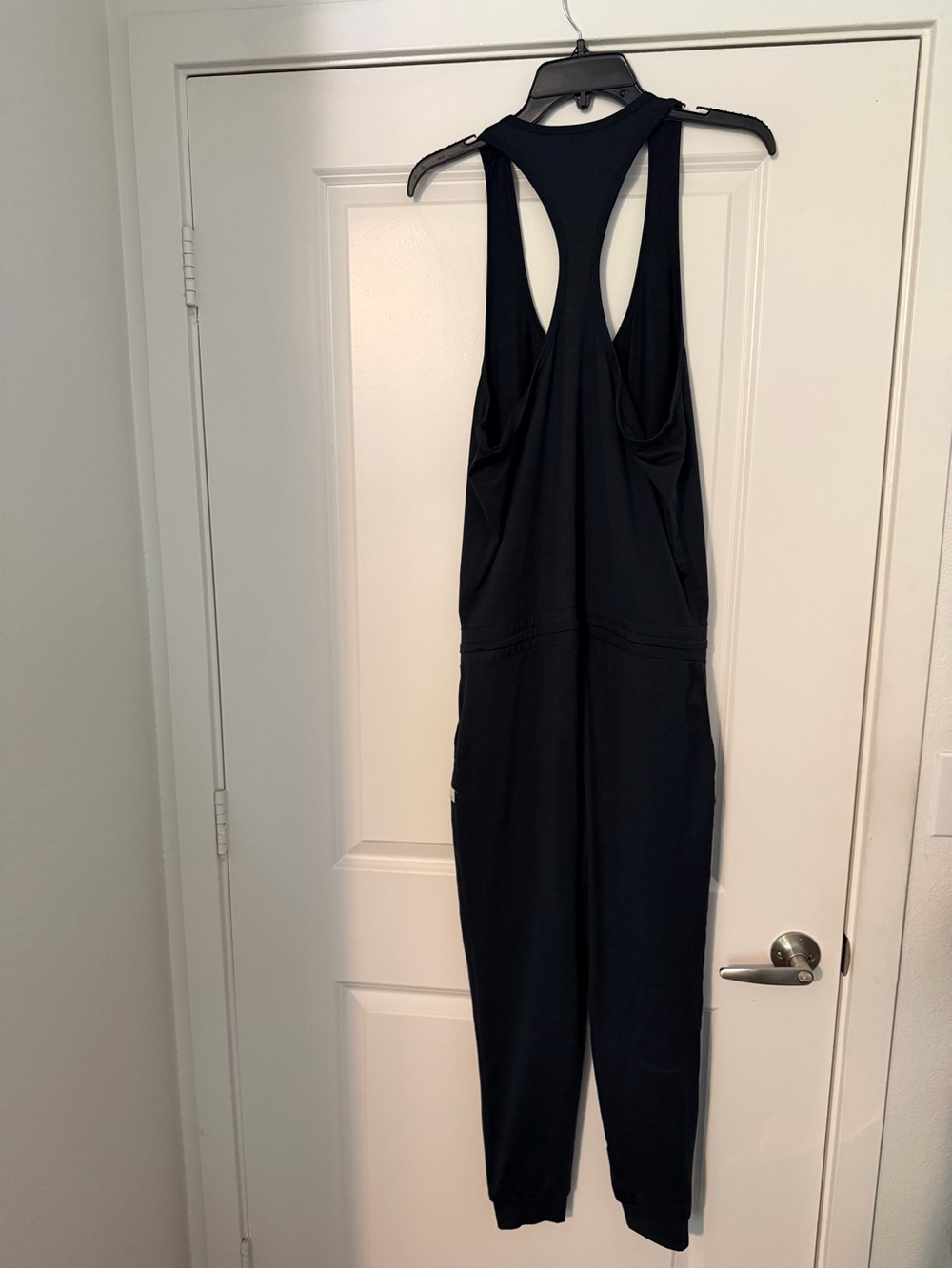 Women's Vuori Lux Racerback Jumpsuit in Heathered Navy Size M - Picture 5 of 6